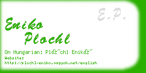 eniko plochl business card